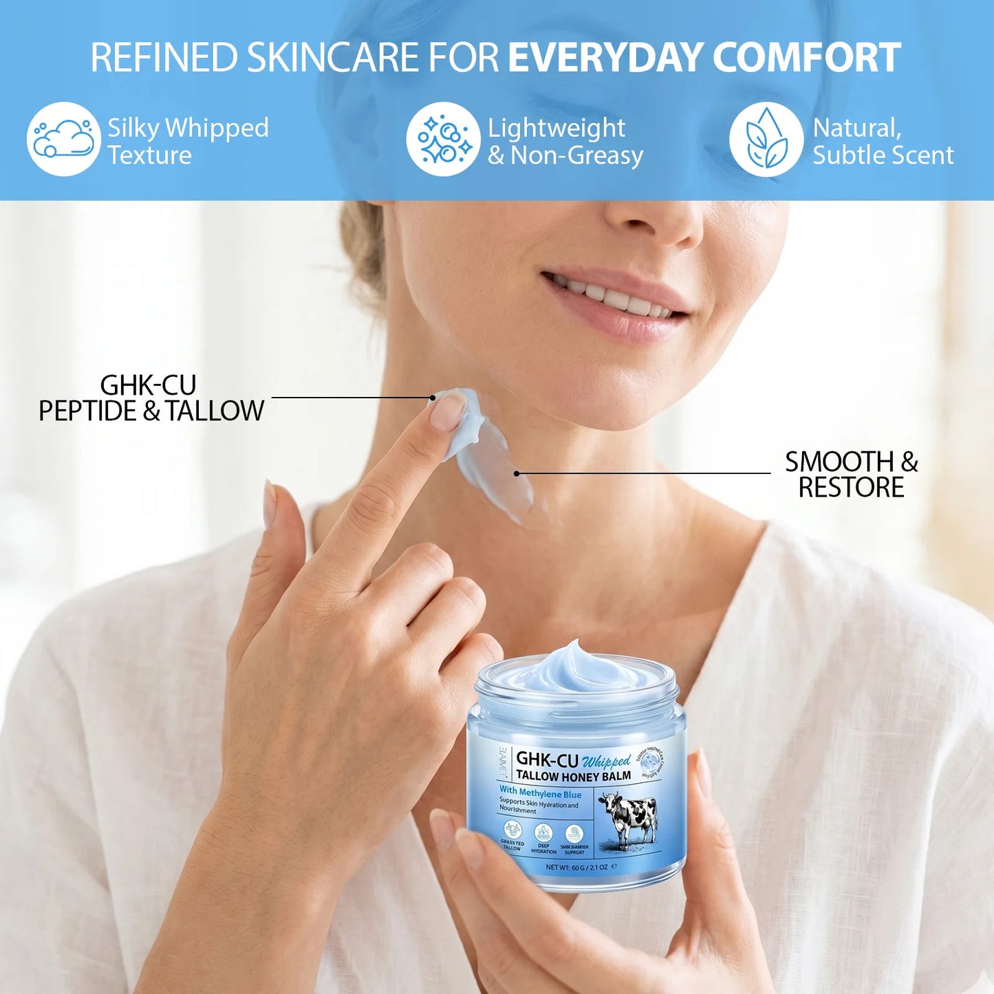Tallow Honey Balm with Methylene Blue